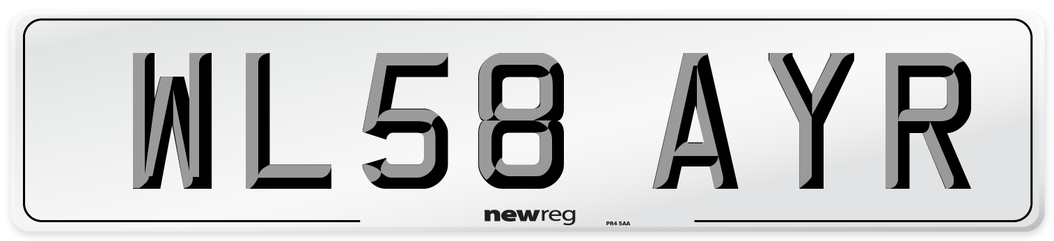 WL58 AYR Number Plate from New Reg